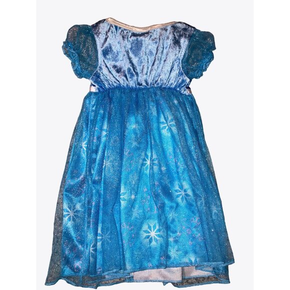 Frozen Elsa Olaf Nightgown Dress 12M Flame Resistant Blue Sparkle - Picture 5 of 5